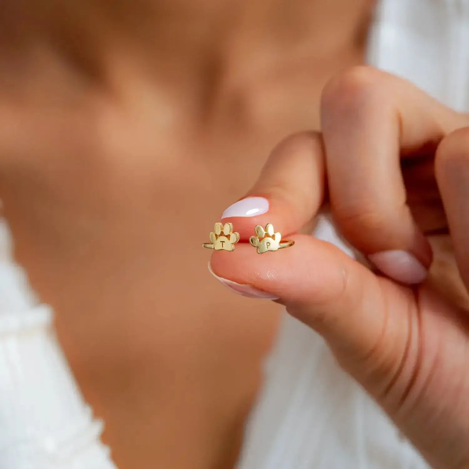Bague Initiale Personnalisée pour Animal de Compagnie