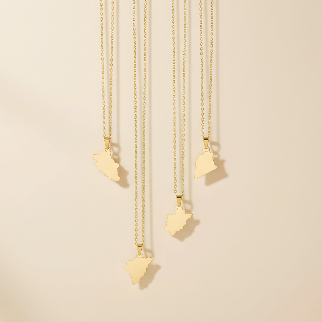 Collier Carte du Pays 18k
