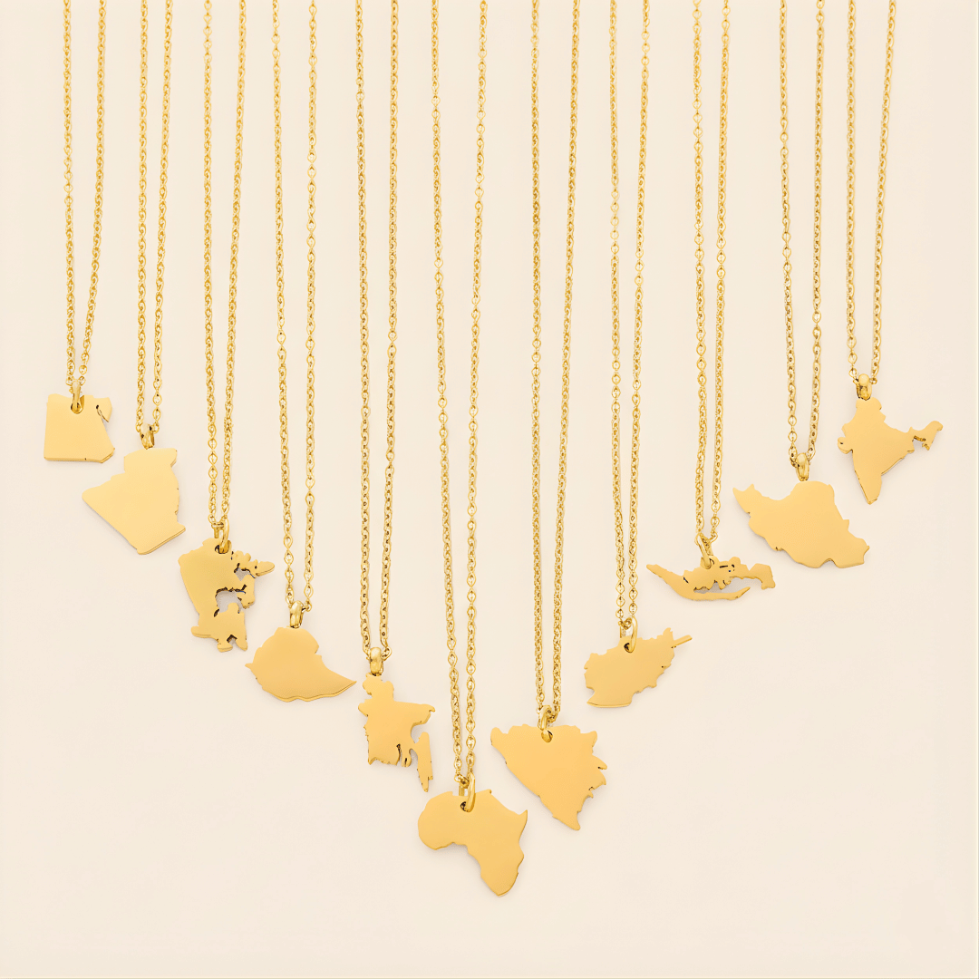 Collier Carte du Pays 18k