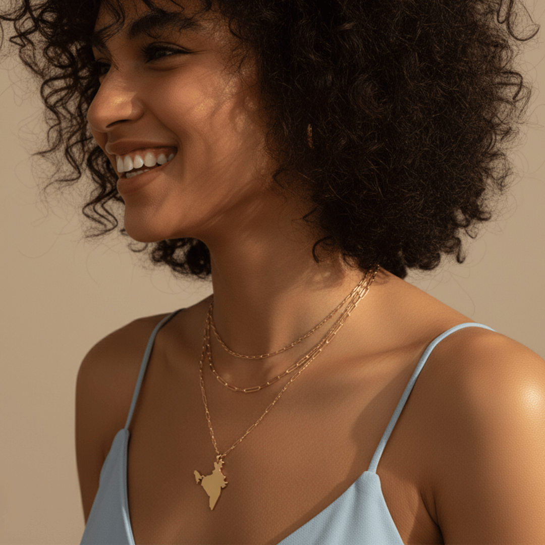 Collier Carte du Pays 18k