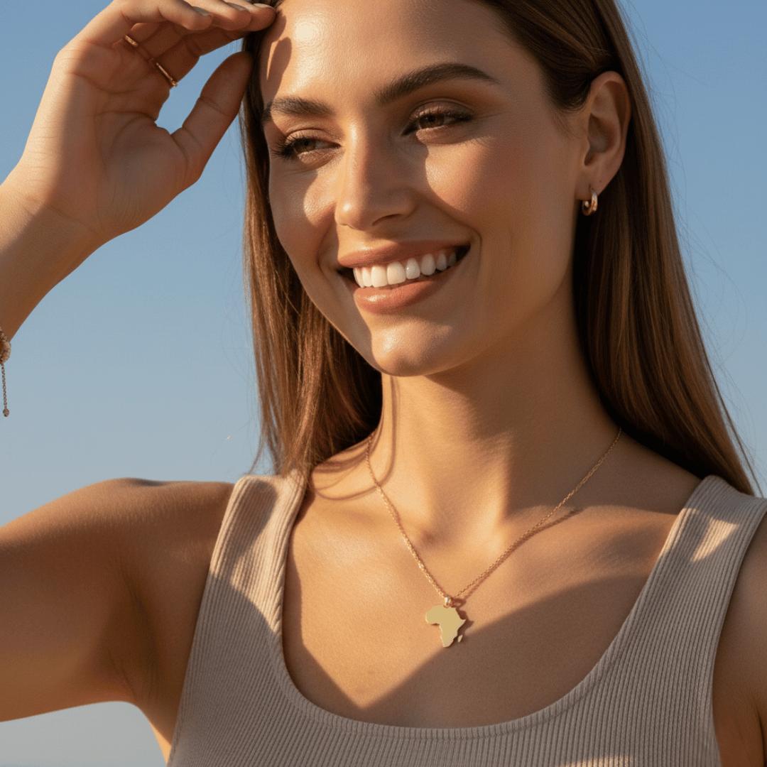 Collier Carte du Pays 18k