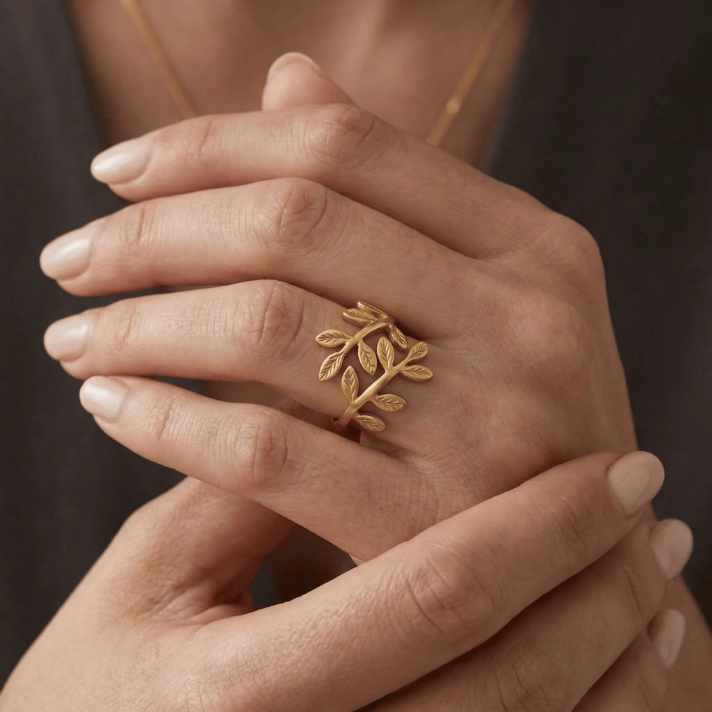 Bague Noor Palestine Feuille d'Olivier