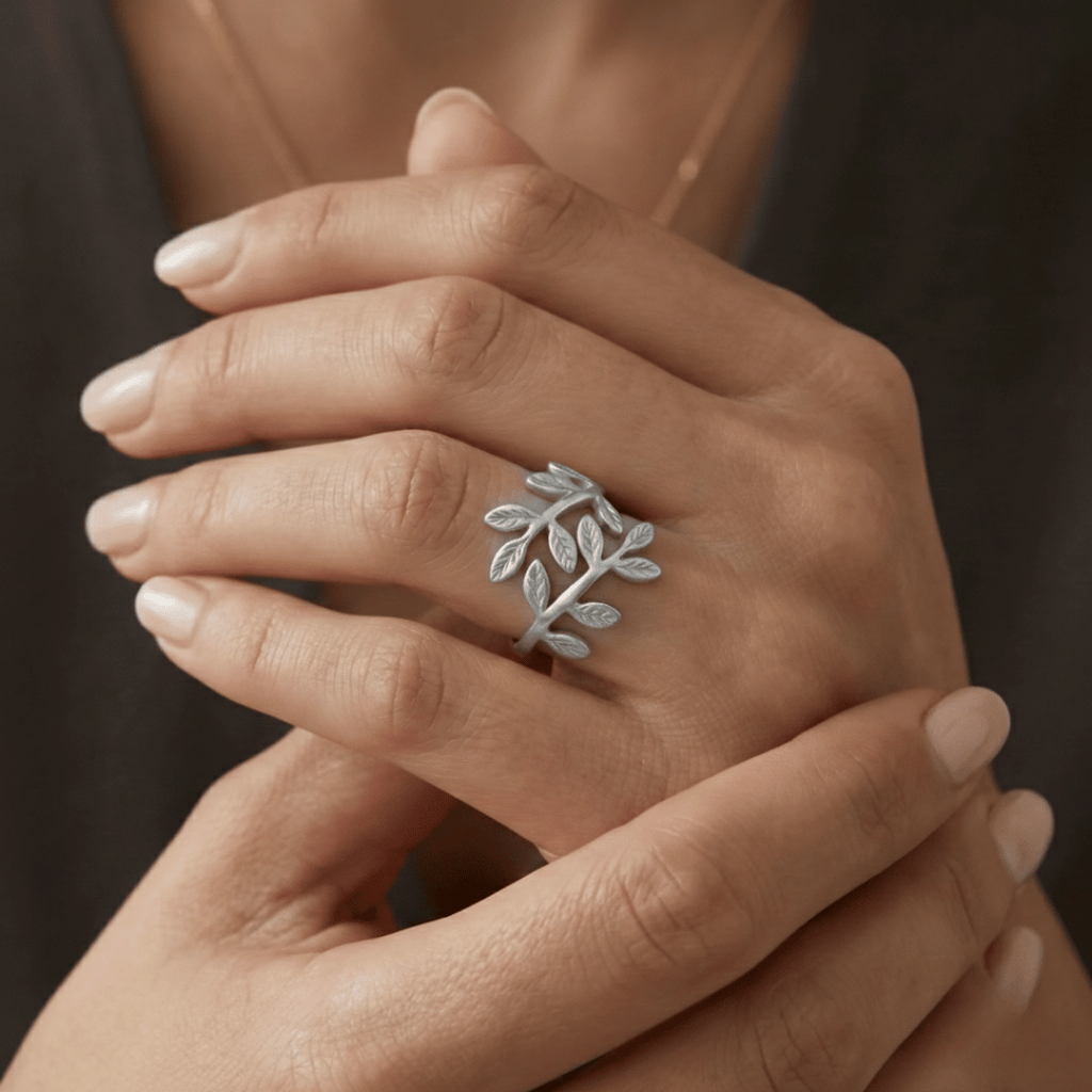Bague Noor Palestine Feuille d'Olivier